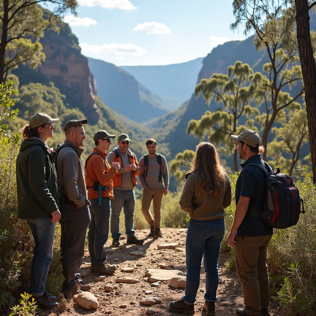 Guide training session in Blue Mountains