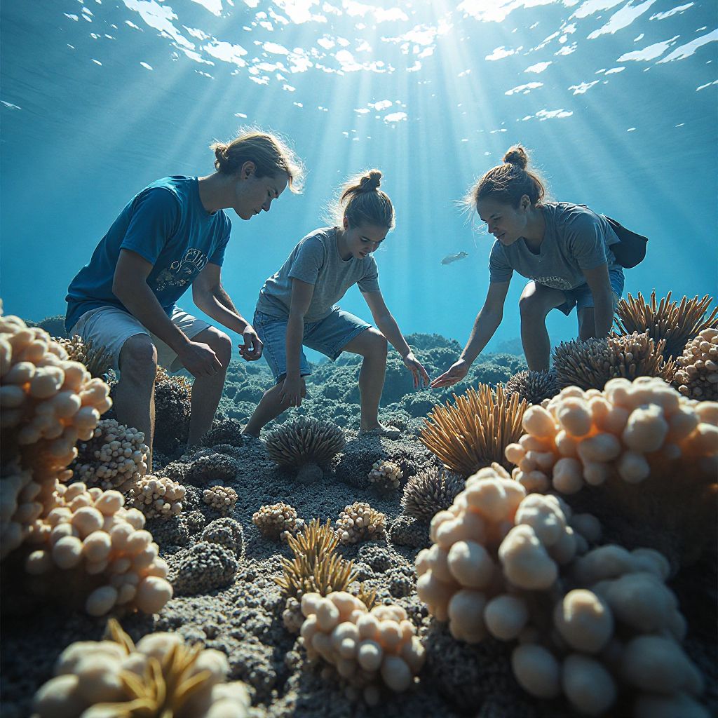 Marine conservation project participation